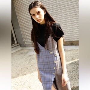 OUOR BRIDGE CHECK DRESS Medium